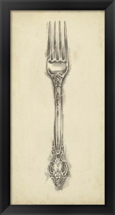 Framed Ornate Cutlery I Print