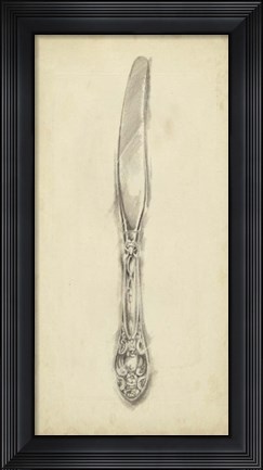 Framed Ornate Cutlery III Print