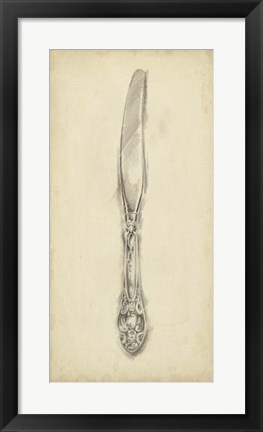 Framed Ornate Cutlery III Print