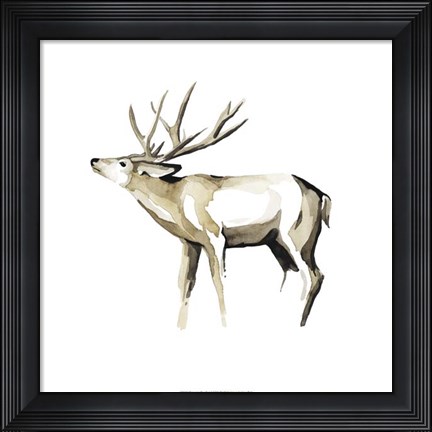 Framed Watercolor Woodland I Print