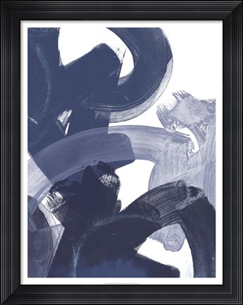 Framed Blue on Blue I Print