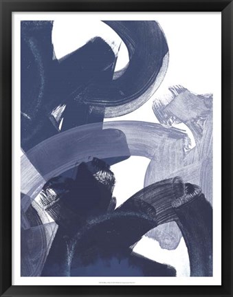 Framed Blue on Blue I Print