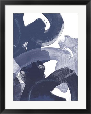 Framed Blue on Blue I Print