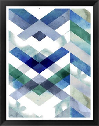 Framed Crystal Chevron II Print