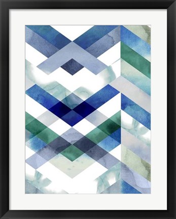 Framed Crystal Chevron II Print