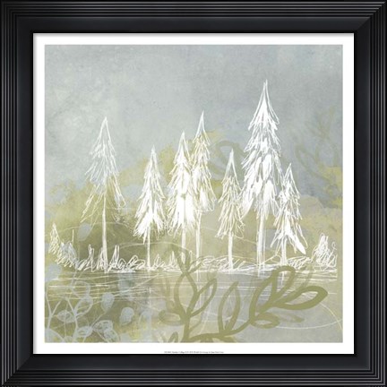 Framed Treeline Collage II Print