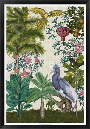 Framed Paradis Chinoiserie I Print