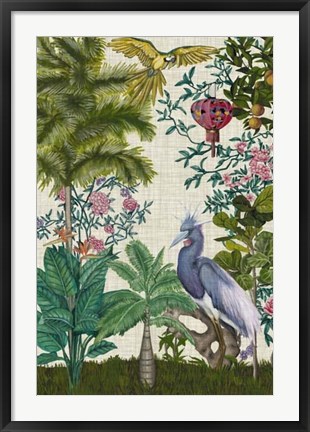Framed Paradis Chinoiserie I Print