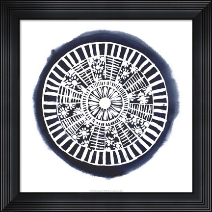 Framed Navy Meridian I Print
