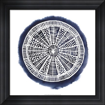 Framed Navy Meridian II Print