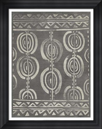 Framed Mudcloth Patterns IV Print
