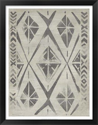 Framed Mudcloth Patterns V Print