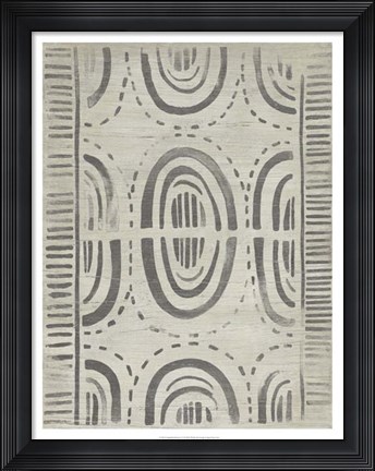 Framed Mudcloth Patterns VI Print