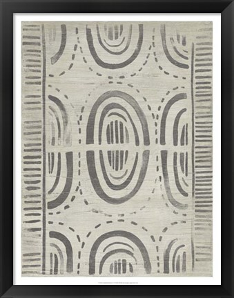 Framed Mudcloth Patterns VI Print
