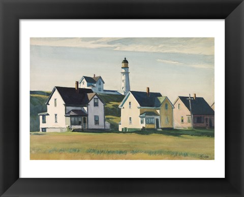 Framed Lighthouse Village (also known as Cape Elizabeth), 1929 Print