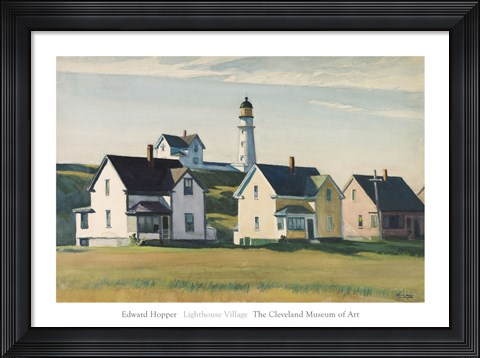 Framed Lighthouse Village (also known as Cape Elizabeth), 1929 Print