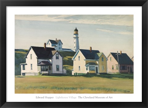 Framed Lighthouse Village (also known as Cape Elizabeth), 1929 Print