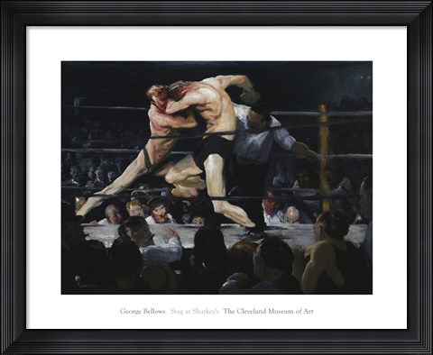Framed Stag at Sharkey&#39;s, 1909 Print