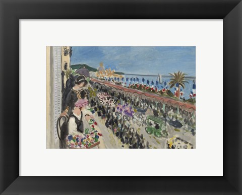 Framed Festival of Flowers, Nice (Fete des fleurs), 1923 Print