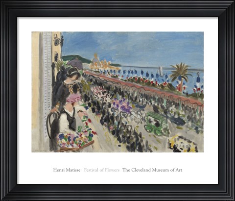 Framed Festival of Flowers, Nice (Fete des fleurs), 1923 Print
