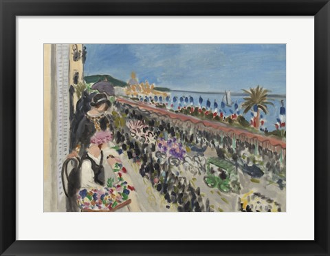 Framed Festival of Flowers, Nice (Fete des fleurs), 1923 Print