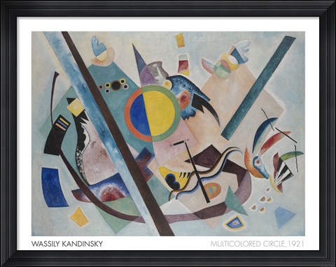 Framed Multicolored Circle, 1921 Print