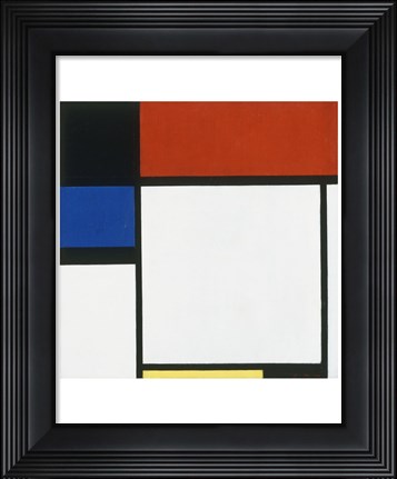 Framed Composition No. III / Fox Trot B with Black, Red, Blue and Yellow, 1929 Print