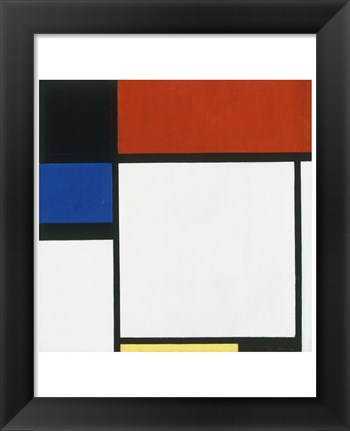 Framed Composition No. III / Fox Trot B with Black, Red, Blue and Yellow, 1929 Print