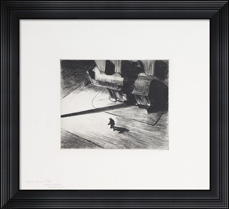 Framed Night Shadows, 1921 Print