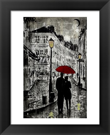 Framed Rainy Promenade Print