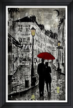 Framed Rainy Promenade Print