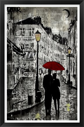 Framed Rainy Promenade Print