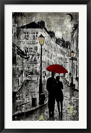 Framed Rainy Promenade Print