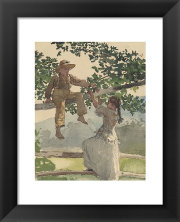 Framed On the Fence, 1878 Print