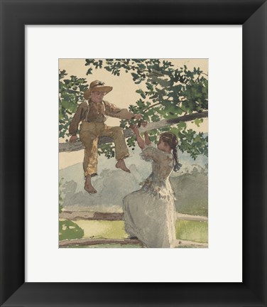 Framed On the Fence, 1878 Print