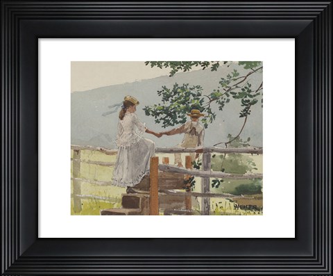 Framed On the Stile, 1878 Print