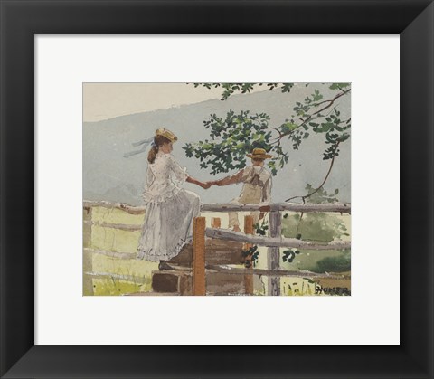 Framed On the Stile, 1878 Print