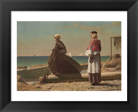 Framed Dad&#39;s Coming!, 1873 Print