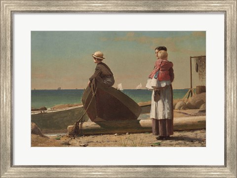 Framed Dad&#39;s Coming!, 1873 Print