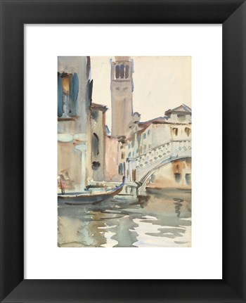 Framed Bridge and Campanile, Venice, 1902/04 Print