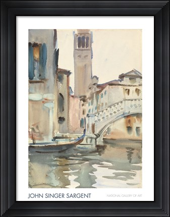 Framed Bridge and Campanile, Venice, 1902/04 Print
