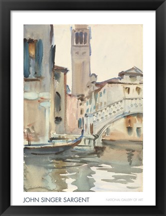 Framed Bridge and Campanile, Venice, 1902/04 Print