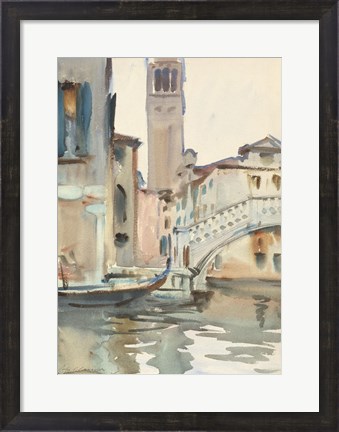 Framed Bridge and Campanile, Venice, 1902/04 Print