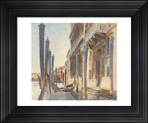 Framed Gondola Moorings on the Grand Canal, 1904/07 Print