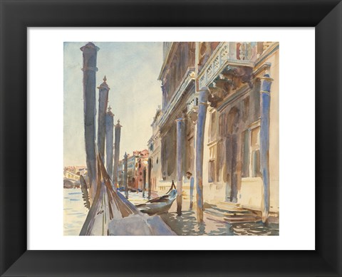 Framed Gondola Moorings on the Grand Canal, 1904/07 Print