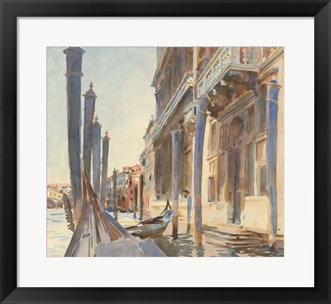 Framed Gondola Moorings on the Grand Canal, 1904/07 Print