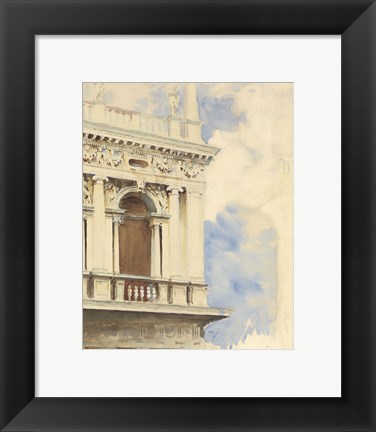 Framed Corner of the Library in Venice, 1904/07 Print