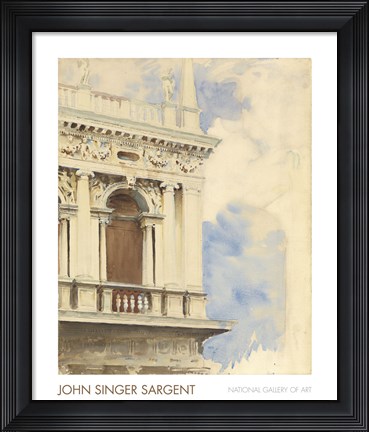 Framed Corner of the Library in Venice, 1904/07 Print