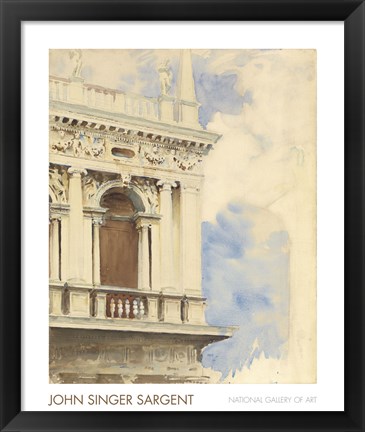 Framed Corner of the Library in Venice, 1904/07 Print
