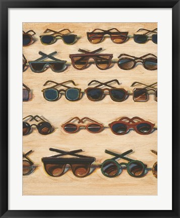 Framed Five Rows of Sunglasses, 2000 Print